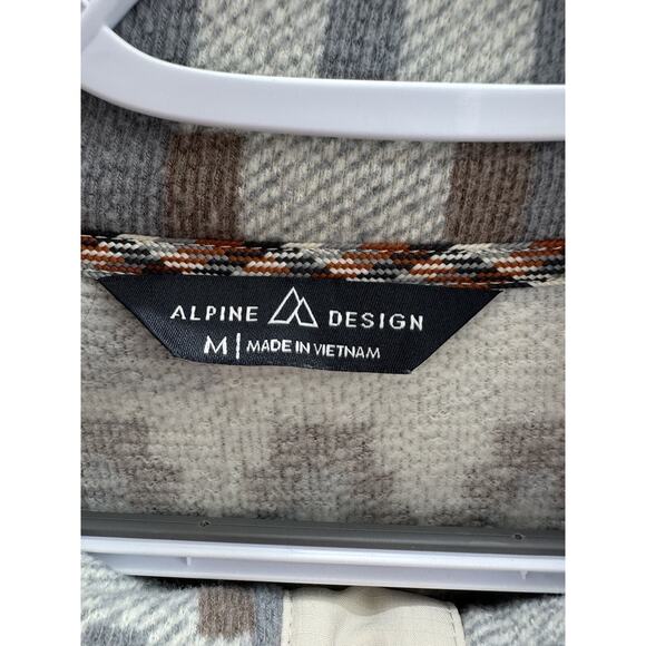 Mens Alpine Design Outlook Point Sweatshirt Size Medium 1/4 Snap Fleece Pullover - Picture 7 of 13